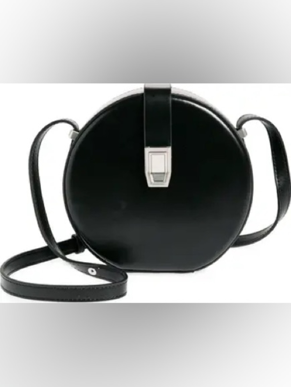 rag & bone Max Circular Leather Crossbody Bag with Silver Hardware